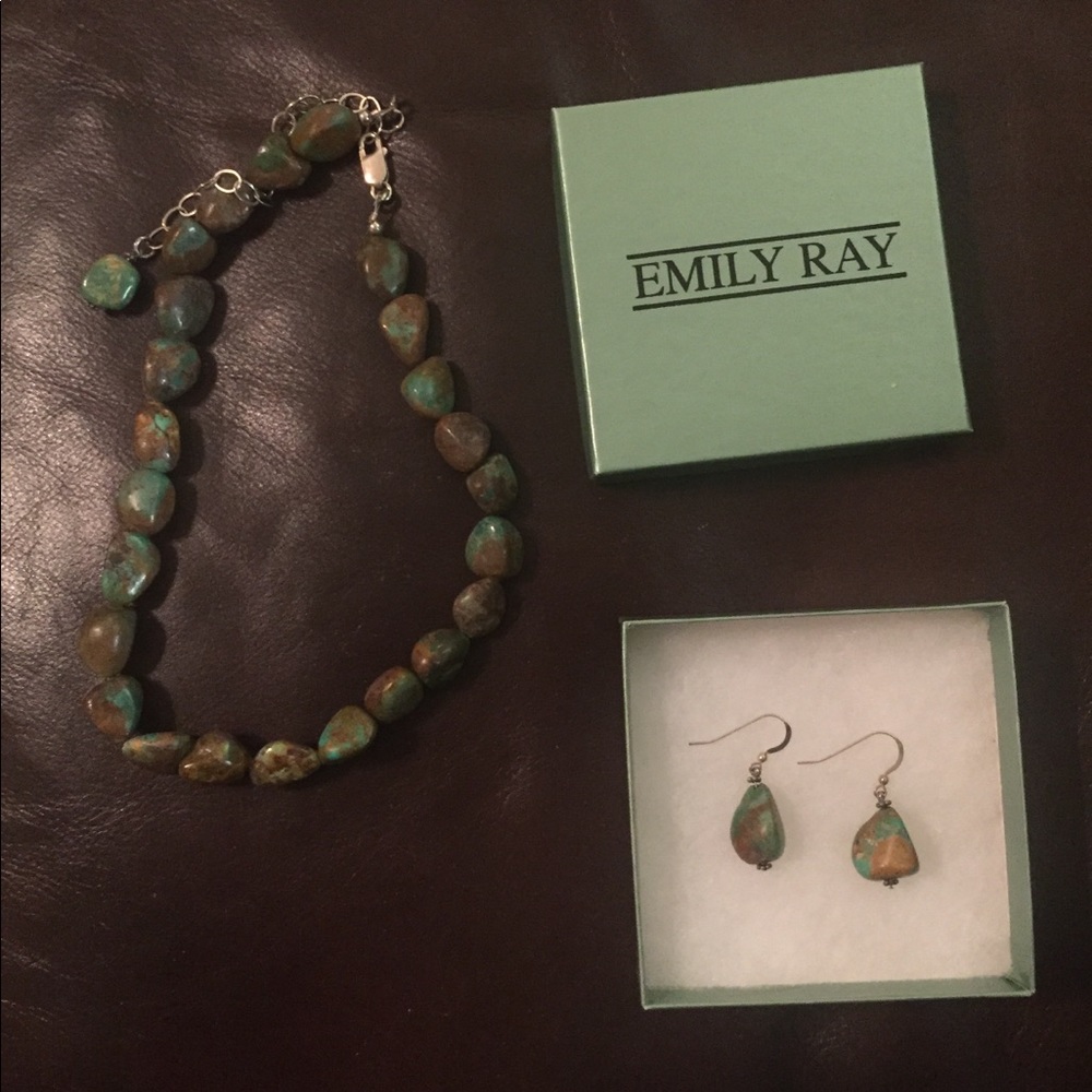 Turquoise and Sterling silver set